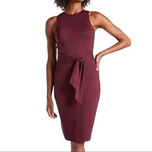 NWT Express Women’s Purple Tie Front Sleeveless Knee Length Midi Dress